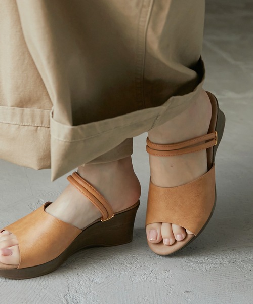 Fashion Letter(ファッションレター)の「2wayアンクルストラップコンフォートサンダル 痛くないサンダル(サンダル・レディース・ホワイト/ブラック/ベージュ/ライトグリーン/ピンク系その他/ダークベージュ・LL/S/M/L)」の16枚目の写真