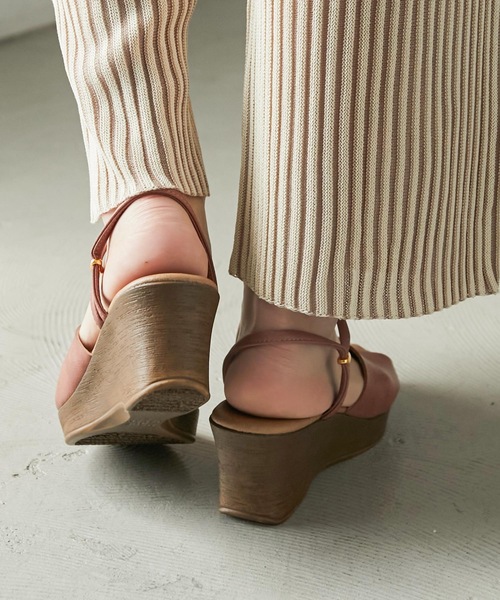 Fashion Letter(ファッションレター)の「2wayアンクルストラップコンフォートサンダル 痛くないサンダル(サンダル・レディース・ホワイト/ブラック/ベージュ/ライトグリーン/ピンク系その他/ダークベージュ・LL/S/M/L)」の19枚目の写真