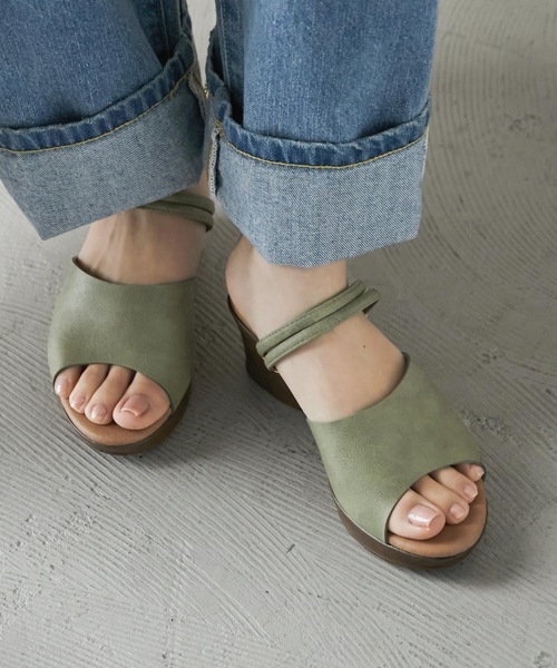 Fashion Letter(ファッションレター)の「2wayアンクルストラップコンフォートサンダル 痛くないサンダル(サンダル・レディース・ホワイト/ブラック/ベージュ/ライトグリーン/ピンク系その他/ダークベージュ・LL/S/M/L)」の21枚目の写真
