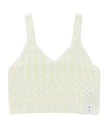 透かし編みニットビスチェ