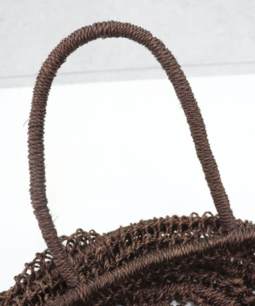 HALIN（ハリン）の「【HALIN/ハリン】レオパード巾着折りたたみバスケットバッグ（かごバッグ・レディース・ダークブラウン/キナリ・FREE）」の16枚目の写真