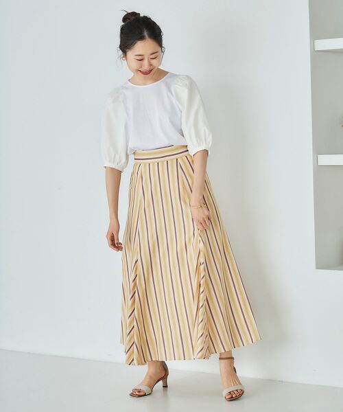 le.coeur blanc(ルクールブラン)の「マーセライズボリュームスリーブプルオーバー(Tシャツ/カットソー・レディース・ライトブルー/ブラック/オフホワイト・38)」の19枚目の写真