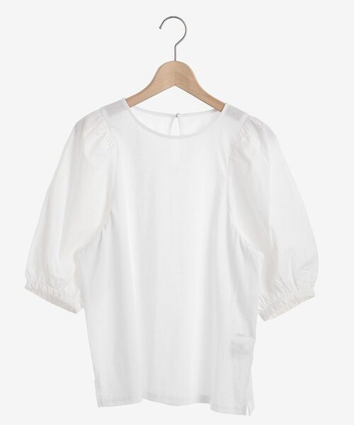 le.coeur blanc(ルクールブラン)の「マーセライズボリュームスリーブプルオーバー(Tシャツ/カットソー・レディース・ライトブルー/ブラック/オフホワイト・38)」の17枚目の写真