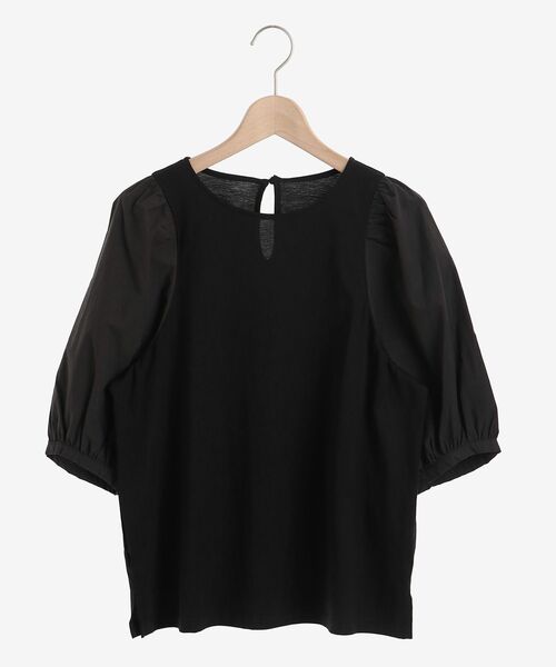 le.coeur blanc(ルクールブラン)の「マーセライズボリュームスリーブプルオーバー(Tシャツ/カットソー・レディース・ライトブルー/ブラック/オフホワイト・38)」の10枚目の写真