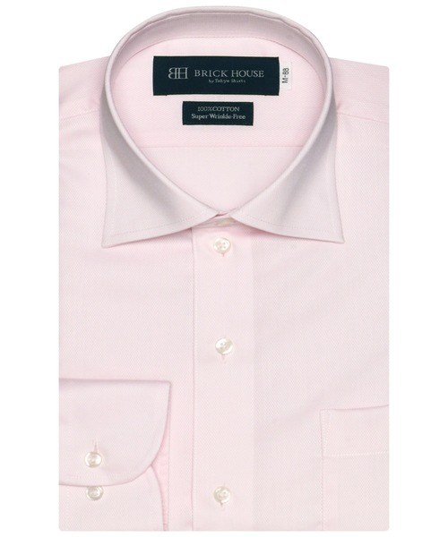 TOKYO SHIRTS(トウキョウシャツ)の「SUPIMA 形態安定ノーアイロン ワイド 長袖ビジネスワイシャツ(ビジネスシャツ・メンズ・ライトピンク・首回り43cm-裄丈90cm/首回り45cm-裄丈82cm/首回り45cm-裄丈86cm/首回り45cm-裄丈90cm/首回り47cm-裄丈90cm/首回り47cm-裄丈86cm/首回り42cm-裄丈90cm/首回り39cm-裄丈88cm)」の1枚目の写真