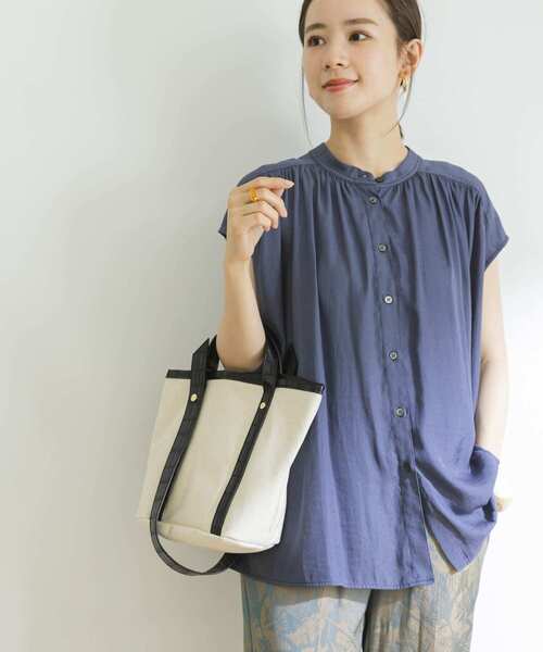 URBAN RESEARCH（アーバンリサーチ）の「2WAY割繊ギャザーブラウス（シャツ/ブラウス・レディース・ネイビー/グリーン/ベージュ系その他・FREE）」の10枚目の写真