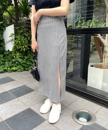 one after another NICE CLAUP | ノンストレスで履ける　しぼしぼスリットスカート(スカート)