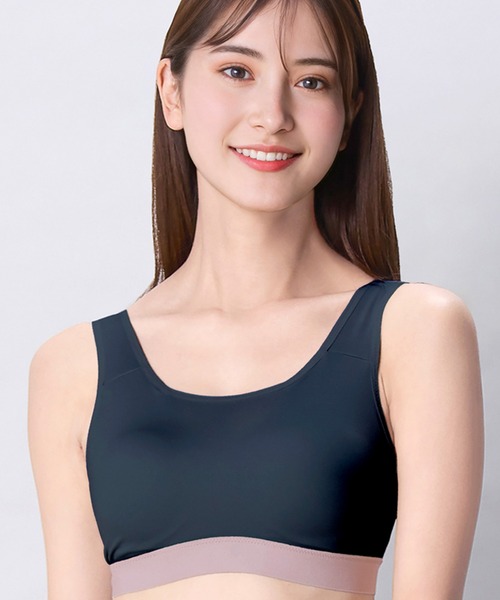 WING（ウイング）の「Wing Sports　「SPORTSゆれケアBra」（スポーツブラ・レディース・ブラック/ネイビー/グレー/オレンジ/ブラック系その他/ピンク/ネイビー系・LL/S/M/L）」の5枚目の写真