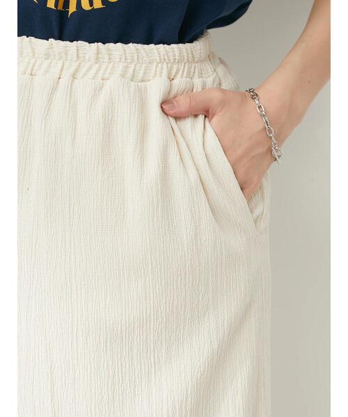 Green Parks(グリーンパークス)の「Iラインシャーリングスカート(スカート・レディース・ネイビー/グリーン/アイボリー・FREE)」の9枚目の写真