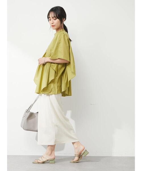 Green Parks(グリーンパークス)の「Iラインシャーリングスカート(スカート・レディース・ネイビー/グリーン/アイボリー・FREE)」の12枚目の写真