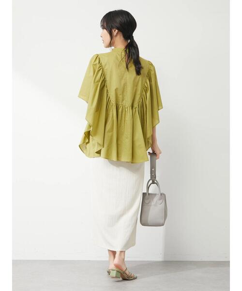 Green Parks(グリーンパークス)の「Iラインシャーリングスカート(スカート・レディース・ネイビー/グリーン/アイボリー・FREE)」の13枚目の写真