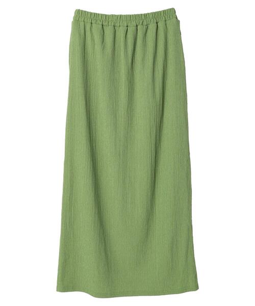 Green Parks(グリーンパークス)の「Iラインシャーリングスカート(スカート・レディース・ネイビー/グリーン/アイボリー・FREE)」の15枚目の写真
