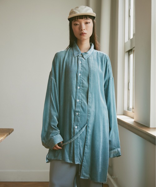 Utusiyo(ウツシヨ)の「corduroy shirt 哀愁(シャツ/ブラウス・メンズ・ブラック/ブルー・FREE)」の6枚目の写真
