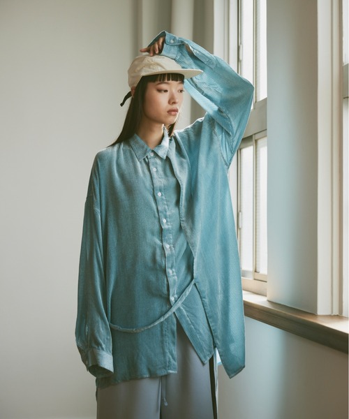 Utusiyo(ウツシヨ)の「corduroy shirt 哀愁(シャツ/ブラウス・メンズ・ブラック/ブルー・FREE)」の8枚目の写真