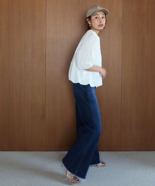 CREDONA（クレドナ）の「デニムワイドパンツBLU（デニムパンツ・レディース・ブルー・SMALL/MEDIUM/X-SMALL）」の7枚目の写真