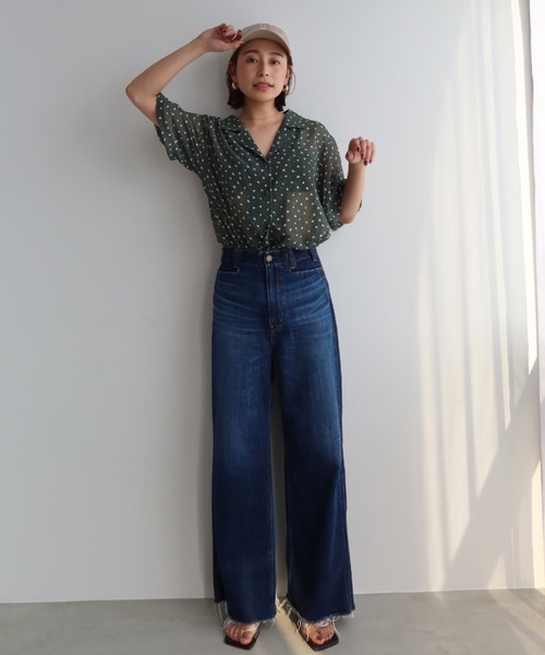 CREDONA（クレドナ）の「デニムワイドパンツBLU（デニムパンツ・レディース・ブルー・SMALL/MEDIUM/X-SMALL）」の15枚目の写真
