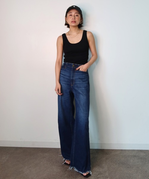 CREDONA（クレドナ）の「デニムワイドパンツBLU（デニムパンツ・レディース・ブルー・SMALL/MEDIUM/X-SMALL）」の12枚目の写真