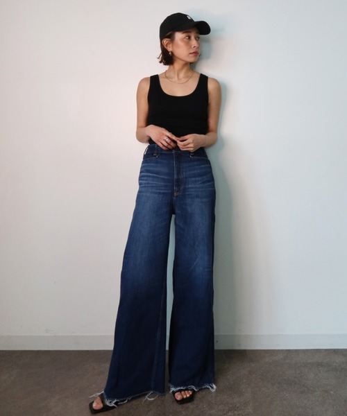 CREDONA（クレドナ）の「デニムワイドパンツBLU（デニムパンツ・レディース・ブルー・SMALL/MEDIUM/X-SMALL）」の3枚目の写真