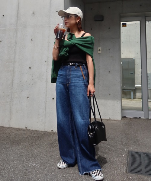 CREDONA（クレドナ）の「デニムワイドパンツBLU（デニムパンツ・レディース・ブルー・SMALL/MEDIUM/X-SMALL）」の5枚目の写真