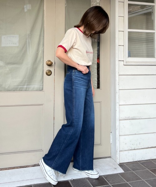 CREDONA（クレドナ）の「デニムワイドパンツBLU（デニムパンツ・レディース・ブルー・SMALL/MEDIUM/X-SMALL）」の9枚目の写真