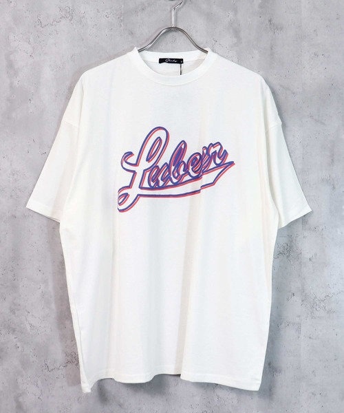 SHISKY（シスキー）の「ビッグシルエットプリントTシャツ（Tシャツ/カットソー・メンズ・ブラック/ダークグリーン/ベージュ/オフホワイト/ミント/ホワイト系/ブラック系/ブラック系1/ベージュ系・M/L/XL）」の3枚目の写真
