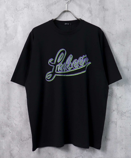 SHISKY（シスキー）の「ビッグシルエットプリントTシャツ（Tシャツ/カットソー・メンズ・ブラック/ダークグリーン/ベージュ/オフホワイト/ミント/ホワイト系/ブラック系/ブラック系1/ベージュ系・M/L/XL）」の5枚目の写真