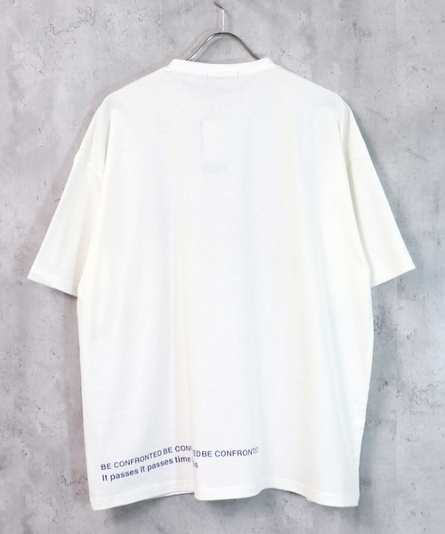 SHISKY（シスキー）の「ビッグシルエットプリントTシャツ（Tシャツ/カットソー・メンズ・ブラック/ダークグリーン/ベージュ/オフホワイト/ミント/ホワイト系/ブラック系/ブラック系1/ベージュ系・M/L/XL）」の13枚目の写真