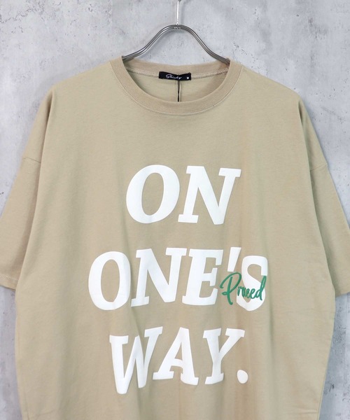 SHISKY（シスキー）の「ビッグシルエットプリントTシャツ（Tシャツ/カットソー・メンズ・ブラック/ダークグリーン/ベージュ/オフホワイト/ミント/ホワイト系/ブラック系/ブラック系1/ベージュ系・M/L/XL）」の21枚目の写真