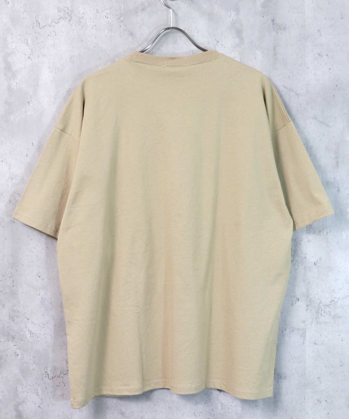 SHISKY（シスキー）の「ビッグシルエットプリントTシャツ（Tシャツ/カットソー・メンズ・ブラック/ダークグリーン/ベージュ/オフホワイト/ミント/ホワイト系/ブラック系/ブラック系1/ベージュ系・M/L/XL）」の22枚目の写真