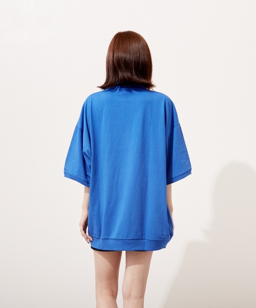 VIBGYOR(ヴィブジョー)の「ハーフZIP 刺繍 半袖 Hi/N(BEY)(Tシャツ/カットソー・メンズ・ブラック/ロイヤルブルー/アッシュグレー・MEDIUM/LARGE)」の6枚目の写真