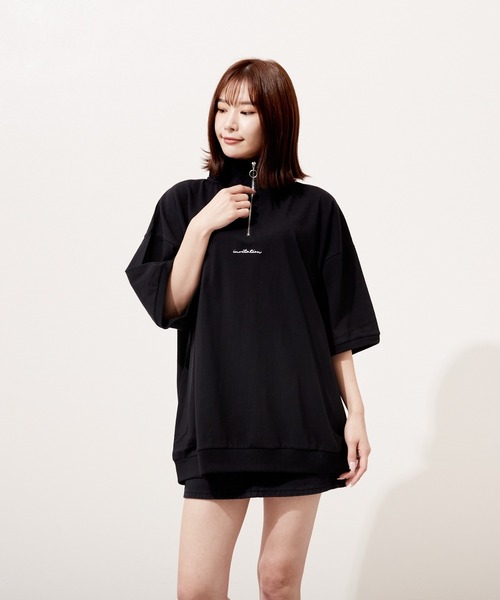 VIBGYOR(ヴィブジョー)の「ハーフZIP 刺繍 半袖 Hi/N(BEY)(Tシャツ/カットソー・メンズ・ブラック/ロイヤルブルー/アッシュグレー・MEDIUM/LARGE)」の12枚目の写真