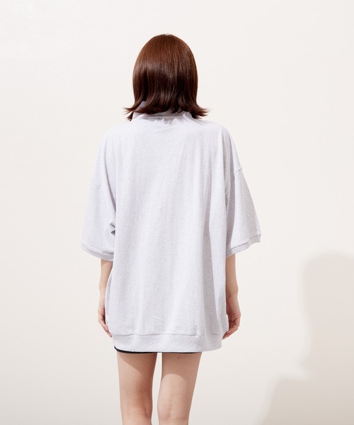 VIBGYOR(ヴィブジョー)の「ハーフZIP 刺繍 半袖 Hi/N(BEY)(Tシャツ/カットソー・メンズ・ブラック/ロイヤルブルー/アッシュグレー・MEDIUM/LARGE)」の15枚目の写真