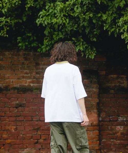 BROKEN BASE(ブロークンベース)の「オーバーサイズマルチカラーポロシャツ(Tシャツ/カットソー・メンズ・ホワイト/ブラック・MEDIUM/LARGE)」の17枚目の写真