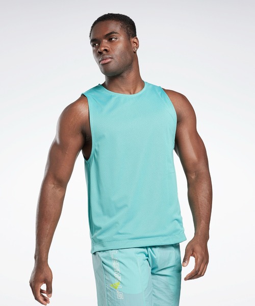 Reebok(リーボック)の「レズミルズR リバーシブル ピニー / Les MillsR Reversible Pinny (タンクトップ・メンズ・ブラック・SMALL/X-LARGE/LARGE/X-SMALL/XX-LARGE/MEDIUM)」の3枚目の写真
