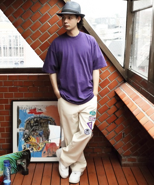 SONGAADON 24FW カートゥーンワッペン ペイントデニムショートパンツ SONGAADON 24FW カートゥーンワッペン ペイントデニムショートパンツ