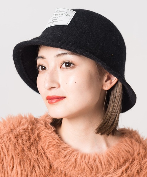 LAYMEE（レイミー）の「Liberia hat / リベリアハット（ハット・レディース・ブラック/アイボリー/モカ・FREE）」の10枚目の写真