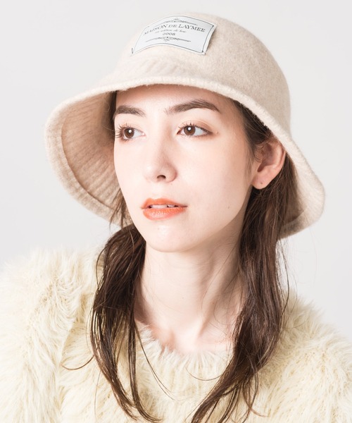 LAYMEE（レイミー）の「Liberia hat / リベリアハット（ハット・レディース・ブラック/アイボリー/モカ・FREE）」の4枚目の写真
