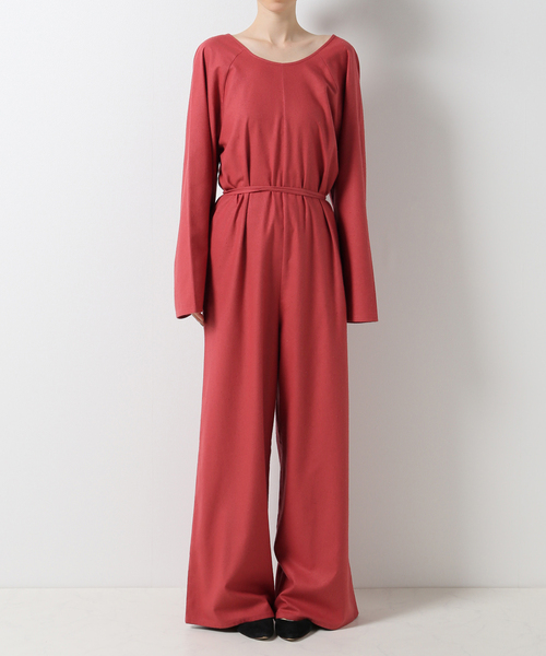 BASERANGE(ベースレンジ)の「【BASERANGE/ベースレンジ】OTAY LONGSLEEVE JUMPSUIT(サロペット/オーバーオール・レディース・レッド・SMALL/X-SMALL)」の2枚目の写真