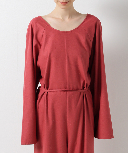 BASERANGE(ベースレンジ)の「【BASERANGE/ベースレンジ】OTAY LONGSLEEVE JUMPSUIT(サロペット/オーバーオール・レディース・レッド・SMALL/X-SMALL)」の13枚目の写真