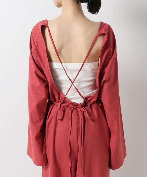 BASERANGE(ベースレンジ)の「【BASERANGE/ベースレンジ】OTAY LONGSLEEVE JUMPSUIT(サロペット/オーバーオール・レディース・レッド・SMALL/X-SMALL)」の10枚目の写真