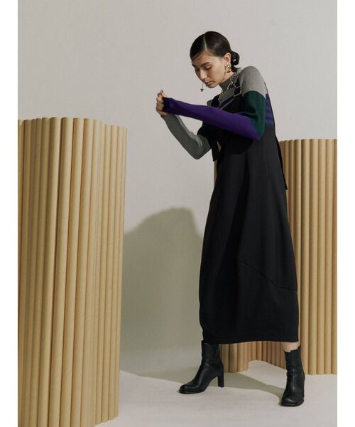 UN3D.（アンスリード）の「マルチボーダータートルニット（ニット/セーター・レディース・ブラック/グレー・FREE）」の18枚目の写真