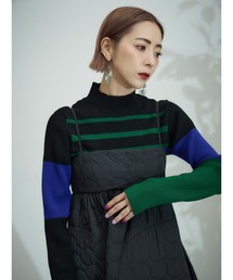 UN3D. | マルチボーダータートルニット(ニット/セーター)