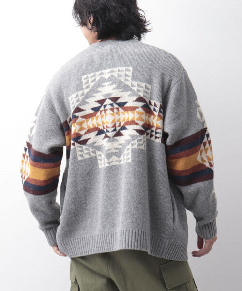 PENDLETON(ペンドルトン)の「【PENDLETON/ペンドルトン】Vneck Cardigan ビッグシルエット カーディガン(カーディガン/ボレロ・メンズ・ブラック/グレー/キナリ/ネイビー・M/L)」の4枚目の写真