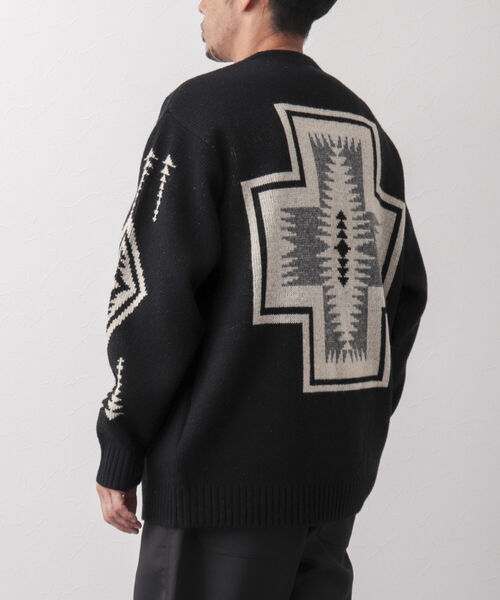PENDLETON(ペンドルトン)の「【PENDLETON/ペンドルトン】Vneck Cardigan ビッグシルエット カーディガン(カーディガン/ボレロ・メンズ・ブラック/グレー/キナリ/ネイビー・M/L)」の3枚目の写真