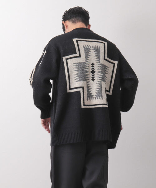 PENDLETON(ペンドルトン)の「【PENDLETON/ペンドルトン】Vneck Cardigan ビッグシルエット カーディガン(カーディガン/ボレロ・メンズ・ブラック/グレー/キナリ/ネイビー・M/L)」の16枚目の写真