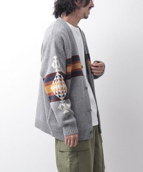 PENDLETON(ペンドルトン)の「【PENDLETON/ペンドルトン】Vneck Cardigan ビッグシルエット カーディガン(カーディガン/ボレロ・メンズ・ブラック/グレー/キナリ/ネイビー・M/L)」の22枚目の写真