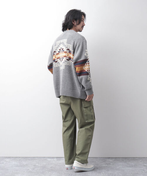 PENDLETON(ペンドルトン)の「【PENDLETON/ペンドルトン】Vneck Cardigan ビッグシルエット カーディガン(カーディガン/ボレロ・メンズ・ブラック/グレー/キナリ/ネイビー・M/L)」の10枚目の写真