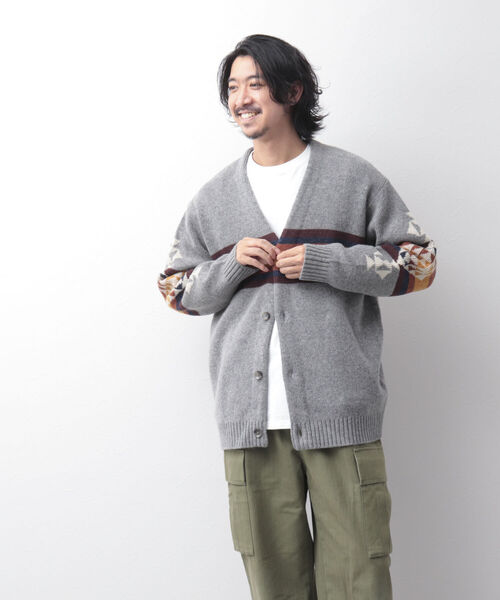 PENDLETON(ペンドルトン)の「【PENDLETON/ペンドルトン】Vneck Cardigan ビッグシルエット カーディガン(カーディガン/ボレロ・メンズ・ブラック/グレー/キナリ/ネイビー・M/L)」の20枚目の写真