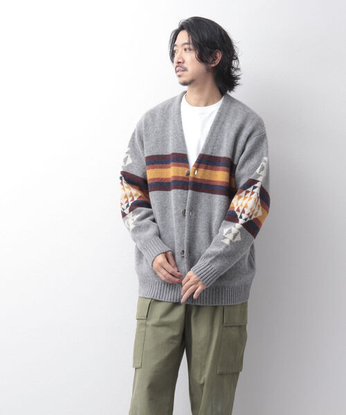 PENDLETON(ペンドルトン)の「【PENDLETON/ペンドルトン】Vneck Cardigan ビッグシルエット カーディガン(カーディガン/ボレロ・メンズ・ブラック/グレー/キナリ/ネイビー・M/L)」の6枚目の写真