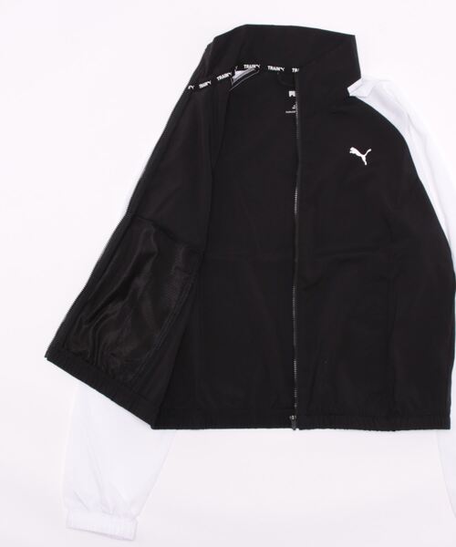 PUMA（プーマ）の「PUMA プーマ ウィメンズ トレーニング PUMA FIT ロゴ カラーブロック ウーブンジャケット（ブルゾン・レディース・ブラック×ホワイト・SMALL/MEDIUM/LARGE/X-LARGE）」の10枚目の写真